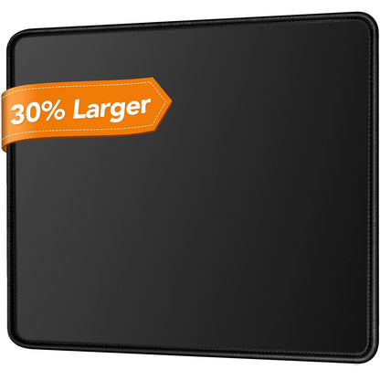 Mouse Pad 11 x 8.7 in, Smooth & Stable Mousepad with Stitched Edges and Non-Slip Base, Smooth Cloth Surface Computer Black Mouse Pad. Clean Desk Essential for Work, Study & Home Office