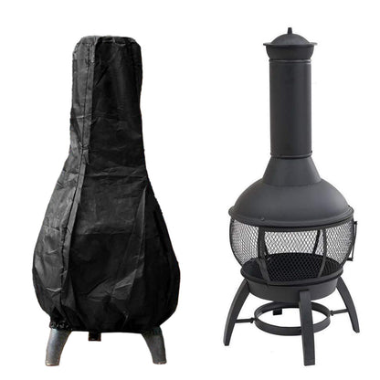 Chiminea Covers Waterproof, Protective Fire Pit Heater Cover, Outdoor Patio Chiminea Caps, Outdoor Patio Chiminea Covers Durable Wood Burning Chimineas Covers for Clay Chiminea (Black)