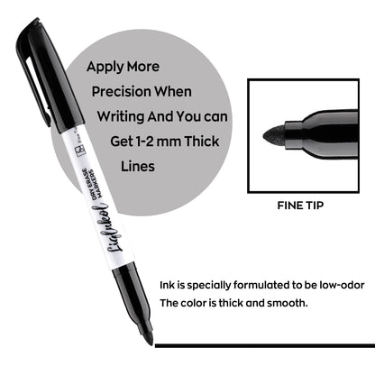 Dry Erase Markers with Fine Tip, Bulk Pack of 144 with Black, Whiteboard Markers Bulk with Low Odor, Office Supplies for School Office or Home