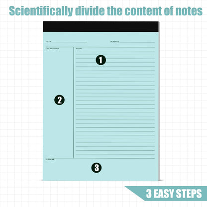 PerKoop 8 Pcs Writing Note Pads Notes System 8.5 x 11 Inches College Ruled Legal Pads Lined Paper Notebooks for Office School Teacher Students College Business, 45 Sheets Per Pad (Multicolor)