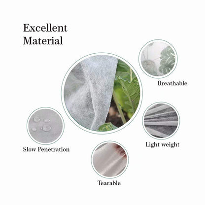Agfabric Plant Covers Freeze Protection Frost Blankets for Plants 5'x25' 1.2oz Row Covers Outdoor Plant Covers for Winter Freeze Cloths for Plants Winter Frost Pests Protection,White