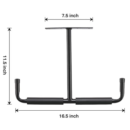Ihomepark Overhead Garage Storage Rack, Heavy Duty Ceiling Mounted Garage Hooks Utility Hanger for Lumber Bike Tools(4 Pack, Black)
