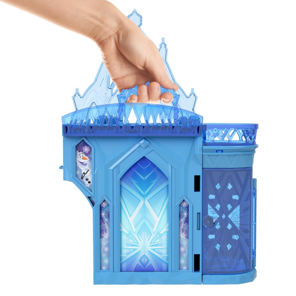 Mattel Disney Princess Toys, Storytime Stackers Elsa Ice Palace, Stackable Castle Doll House with Small Doll & 8 Pieces, Inspired by The Disney Frozen Movies