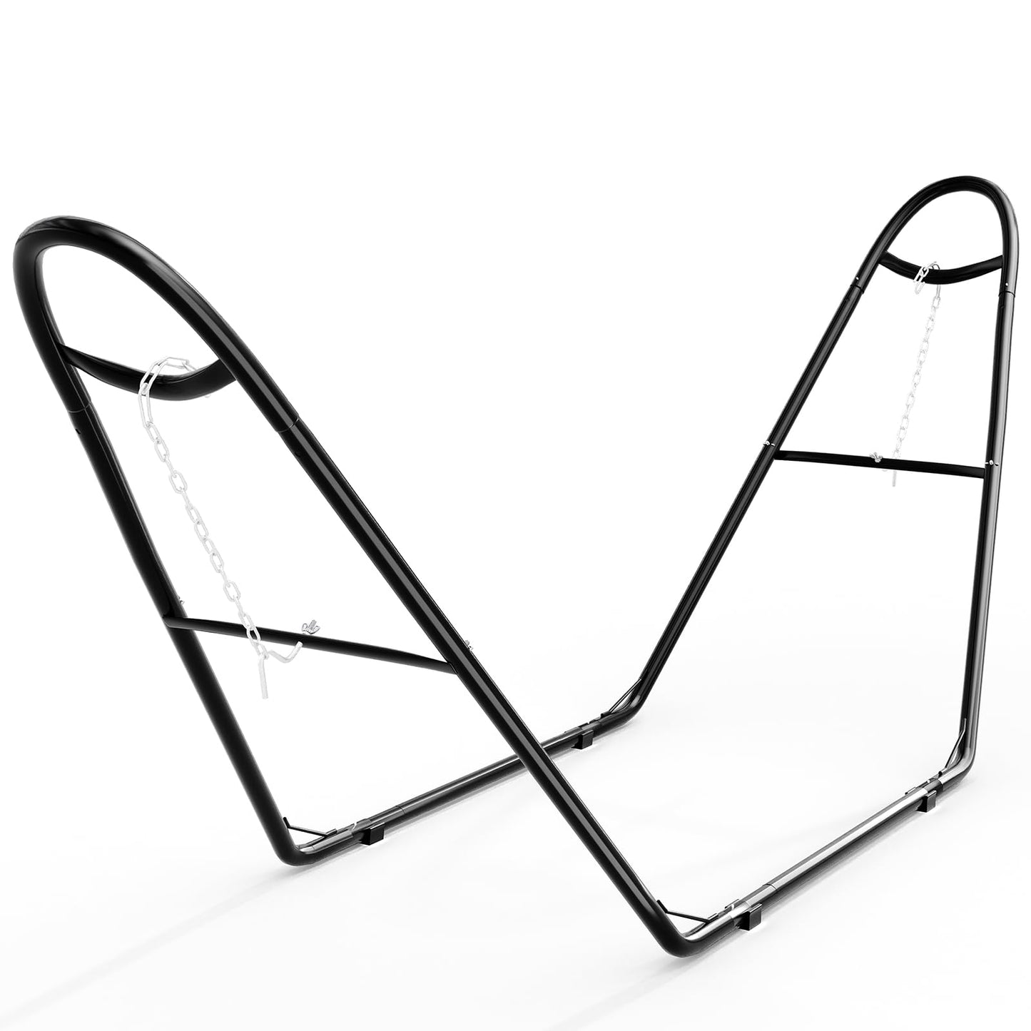 Garvee Universal Double Hammock Stand, 550-Pound Capacity, Heavy-Duty Hammock Stand for Outside, Fits 9 to 14 Foot Hammocks, Black