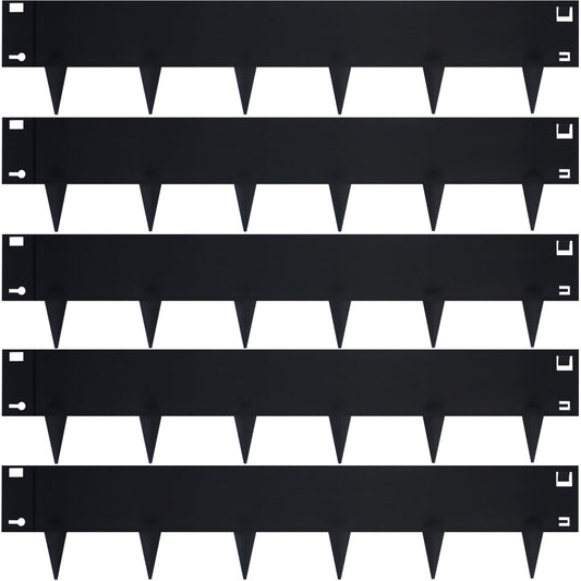 YXJSTO 5 Pack Steel Landscape Edging,Metal Landscape Edging 40 Inch Strips, Metal Garden Edging 8 inch Depth, Steel Edging for Landscaping