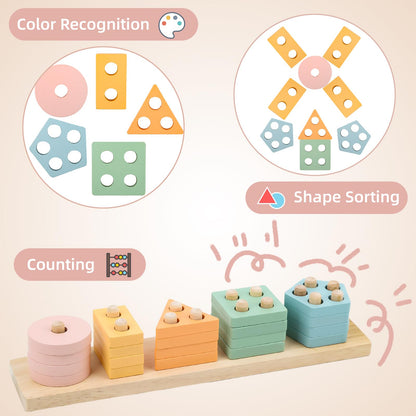 LUCKFUTURE Premium Baby Toys for 6-18 Months, 8 in 1 Montessori Toys Set, Educational Learning Toys for Toddlers 1-3 Years Old Trendy Babies Gifts for Boys & Girls