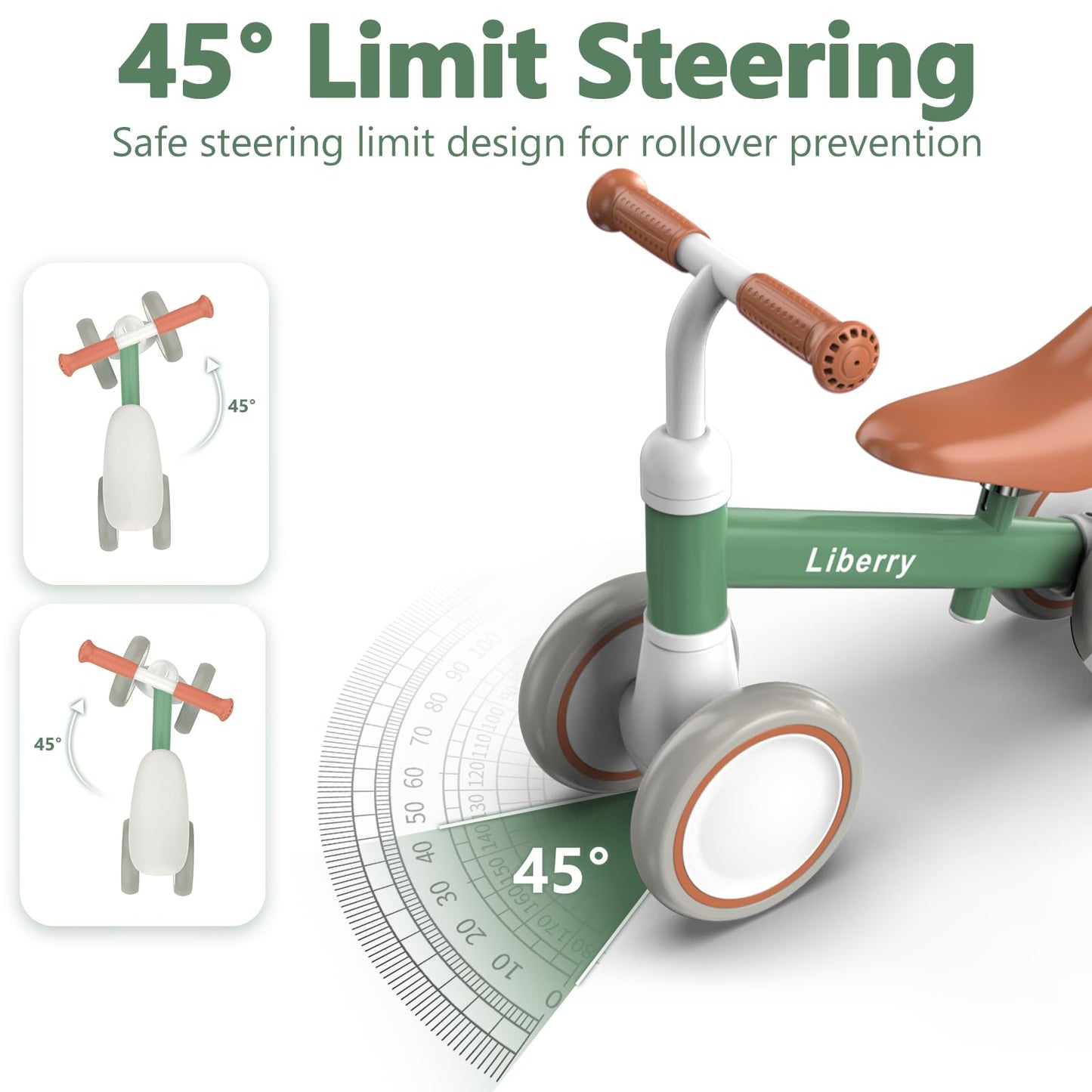 Liberry Baby Balance Bike with Adjustable Seat, Toddler First Ride-On Toy for 1-2 Year Old, Boys Girls Birthday Gift