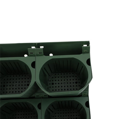 lxrnqcey Vertical Wall Planter, Wall-Mounted Flower Pot Holder with 36 Pots, Outdoor Wall Planter System, Hanging Vertical Wall-Plant for Yard Garden Balcony Home Decoration (Army Green)