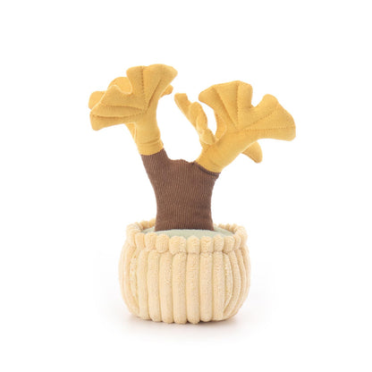 Apricot Lamb Potted Ginkgo Plant Stuffed Animals for Kids, Soft Cute Plush Toys for Baby Girl and Boy, 8.7 Inches