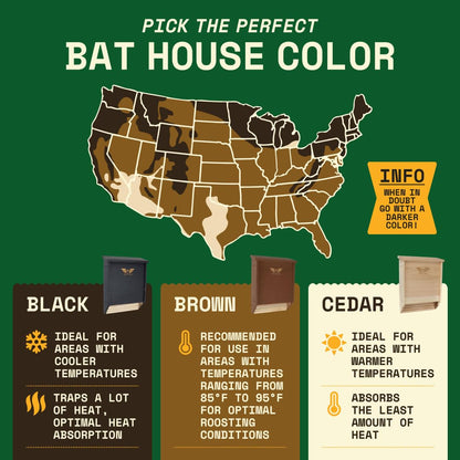BIGBATBOX - Bat House for Outdoors - Clean Your Backyard from Mosquitoes - Wooden Bat House Kit - with Our Proven Bat Box Design, You are Almost Guaranteed to Attract Bats! WildYard