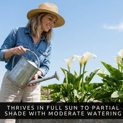 3 White Calla Lily Bulbs for Planting – Large, Healthy Bulbs for Beautiful Garden Flowers, Easy-to-Grow Perennials for Outdoor Beds, Containers, and Elegant Home Landscaping