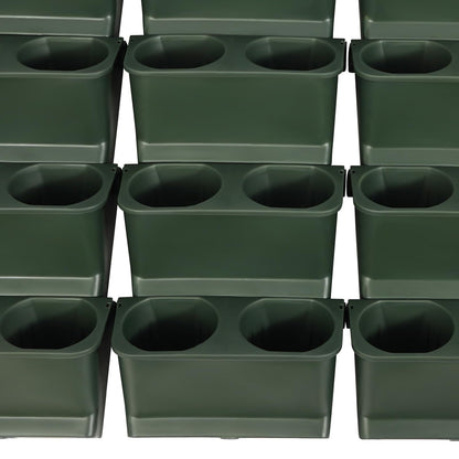 choayun Vertical Wall Planter, Stackable Wall Garden Planter with 30 Pockets for Indoor Outdoor, Self-Watering Hanging Wall Planters, Wall-Mounted Plant Pot Holder for Herbs Vegetables Fruits