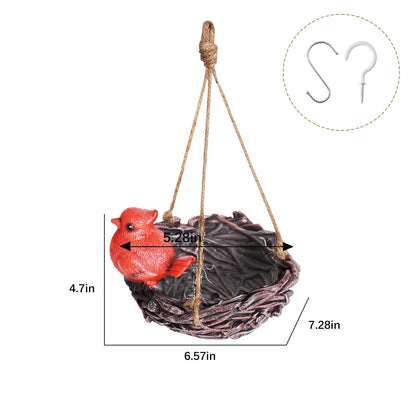 NINIPAPA Hanging Planters for Plants Swing Funny Bird Nest Plant Pots, Cute Outdoor Indoor Garden Succulent Flower Pot with Drainage, Unique Gift on Birthday, Christmas