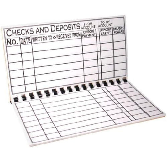 Jumbo Print Check Register Book - Large Print, Easy-to-Read, Spiral Bound, 56 Pages for Personal Accounting, Easy Transaction Reference, 10"L x 5¼"W