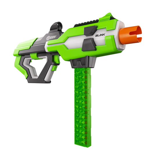 Siren Blasters Blink Motorized Rapid-Fire Ultra Long Range Foam Dart Blaster, Single Shot, Burst or Fully Auto Flywheel Launcher,190 Ft Range, 200 FPS, 20-Dart Mag, Rechargeable LiPo Battery, Ages 14+