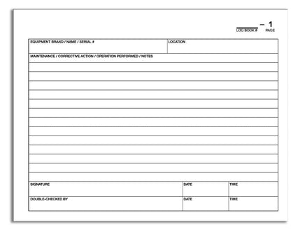 BookFactory Black Maintenance Log Book - 120 Pages 9'' x 7'' Black Imitation Leather Cover Section Sewn Hardbound (Made in USA)