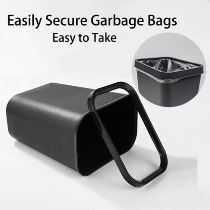 Halyuhn Black Small Trash Can 4Pack, 2Gallon/8L Plastic Office Trash Bin Garbage Can Under Desk, Trash Cans for Bedroom, Office and Kitchen, Trash Bins WasteBasket Fits Narrow Space, Plastic Trash Can
