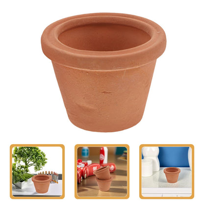 Alasum 3pcs Mini Terracotta Succulent Planters for Indoor Use Small Round Ceramic Pots for Cactus Herbs Space-Saving Natural Look Flower Pots for Desk Shelf Window Sill Home Office Decor
