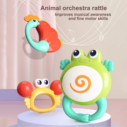 Yiosion Baby Rattle Toy Set, Infant Grab Shake Rattles, Easy Hold Sensory Teether, Babies Development Learning Music Toy, Newborn Shower Birthday Christmas Gift 1 2 3 4 5 6 7 9 10 12 Month Boy Girl