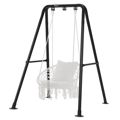 G TALECO GEAR Hammock Chair Stand,Heavy-Duty Steel 300LBS Multi-Use Hammock Stand for Outdoor Indoor, Swing Chair not Include (Black)