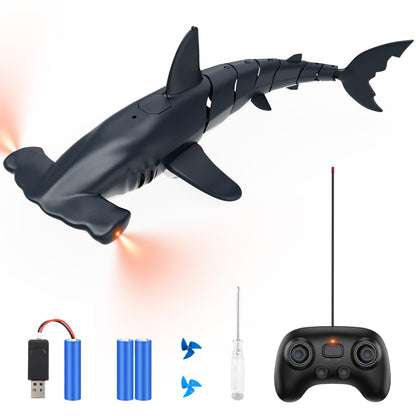 fygurso Remote Control Shark Toys High Simulation,Water Toys for Kids, High Simulation Shark for Pool & Bath, Ideal Gifts for Boys Ages 6+ (Gray)