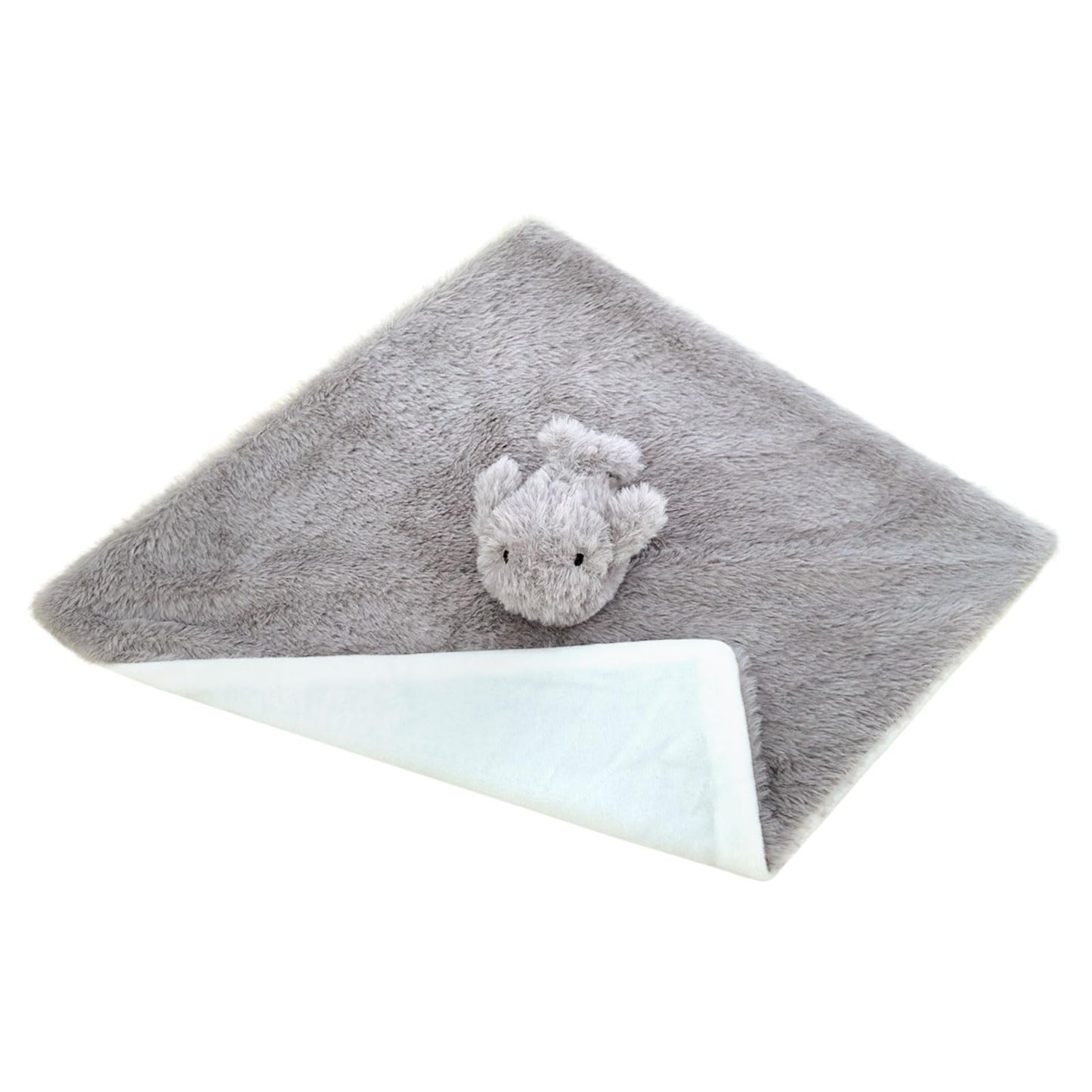 Doindute Baby Gray Whale Soft Stuffed Animal Security Blanket, Plush Whale Character Lovey Blanket, Baby Shower/Nursery Gift, Newborn Infant Toddler Snuggle Blankie for Girls Boys, 14 Inches