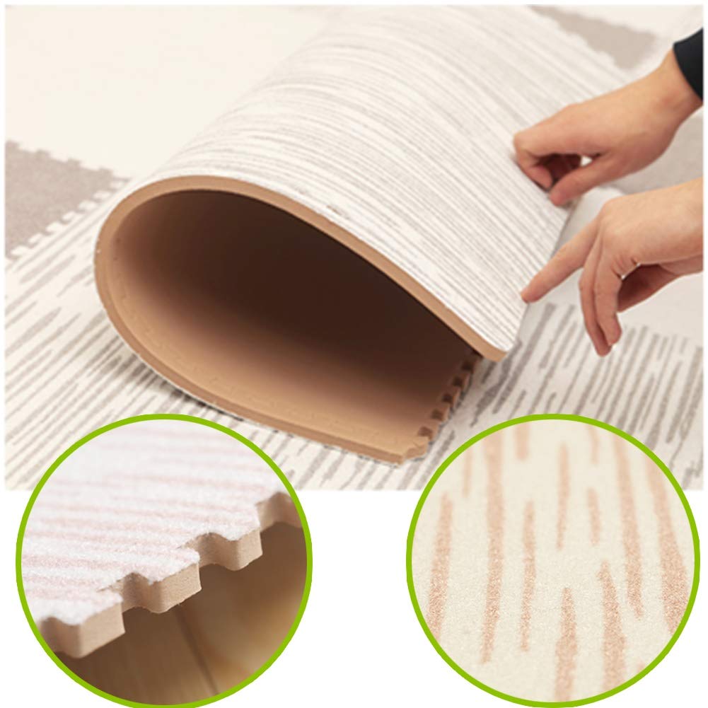 ALGFree Interlocking Floor Tiles Foam Puzzle Mat，1cm Thick Baby Toddler Crawling Mat Play Room Soft Playmats Easy Travel, Free Combination (Color : B, Size : 30x30x1cm-30pcs)