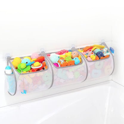 Ligereza Bathtub Toy Holder，Prevent Spots，Bath Toy Storage Bath Toys for Kids Ages 4-8 30“x8.7”Mesh Bath Toy Holder，let Baby Bath Toys Quick Drying