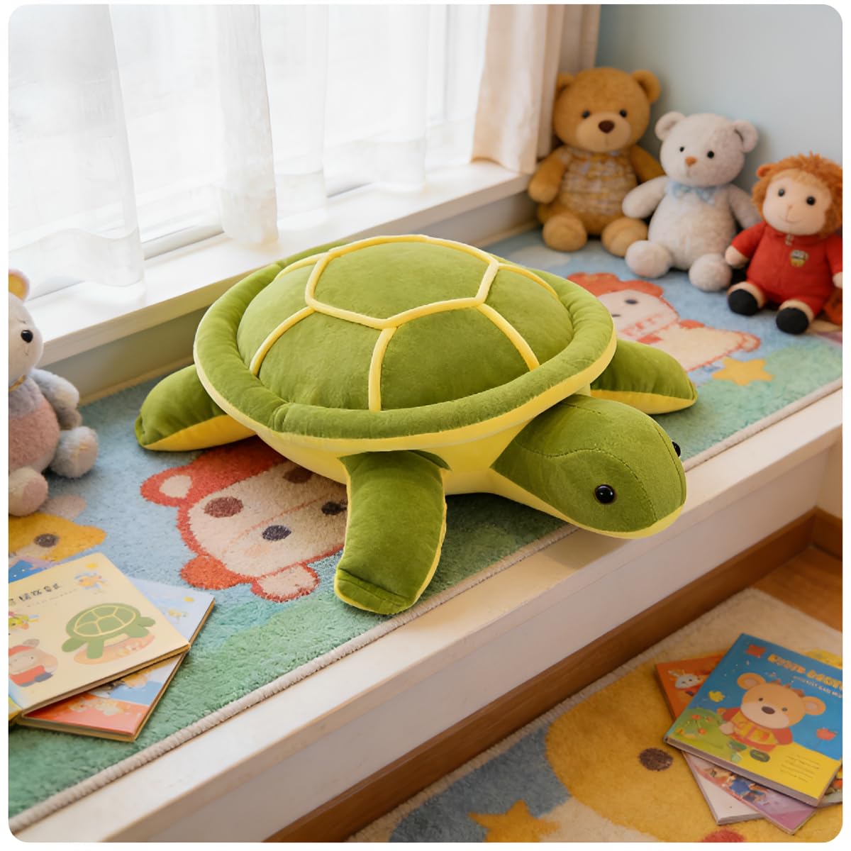 OPHRBU Sea Turtle Plushie Toy,22" Sea Turtle Stuffed Animals Plush Green Soft Plush Toys Hugging Pillows,Tortoise Plush Toys Doll Valentine's Day Birthday Gifts for All Age Groups (Green-22 inches)