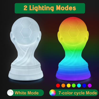 EPUMP Paint Your Own Soccer Cup Lamp Kit - Rechargeable 1200mAh Night Light with 2 Light Modes, Arts and Crafts Painting Toys for Girls Boys, Art Supplies Birthday Gifts for Kids Ages 3-12+
