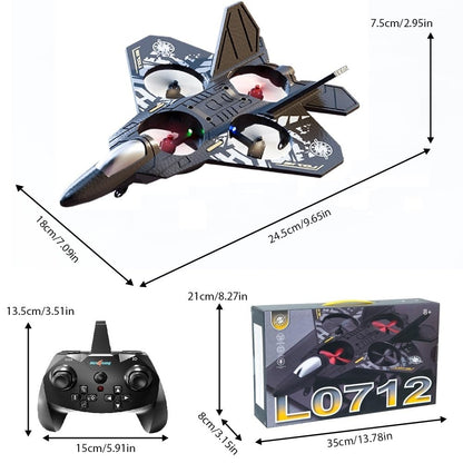 Remote Control Airplane for Kids Boys Beginners 8-12, RC Plane with Light, 360° Flip Fighter Jet Toys, Stunt Roll, Airplane Toy Gifts for Kids Boys Girls 8-16 Drone for Adults