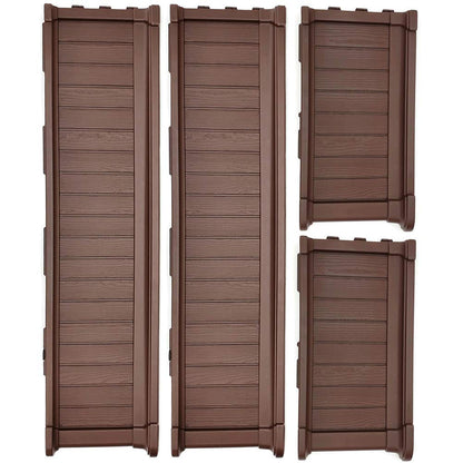 Modern Home Raised Garden Bed Kit - Stackable Modular Flower/Planter Kit (4'x2' Brown, Set of 2)
