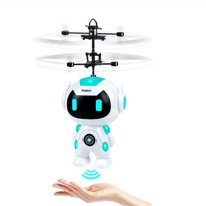 Flying Toys for Kids Mini Drones for Kids 8-12 with LED Light Indoor Rechargeable Mini Helicopter Toy Mini Robot Toy Cool Toys Gift for Boys & Girls Age 6-12