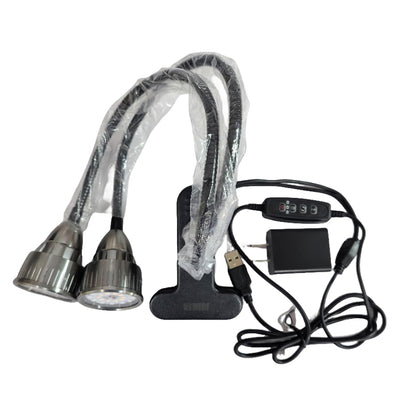 Grow Light for Indoor Plants Growing, Juhefa Gooseneck Clip-on Plant Lamp for Seedlings Succulents Seed Starting,3 Modes & 10-Level Brightness with Timer 3 9 12 Hrs