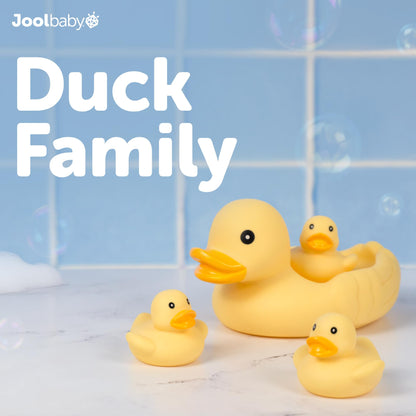 Jool Baby 15-Piece Bathtub Toys Gift Set – Bath Squirts, Rubber Ducks, Whale Fidget Spinner Toy – Bath Toy Storage Organizer Included