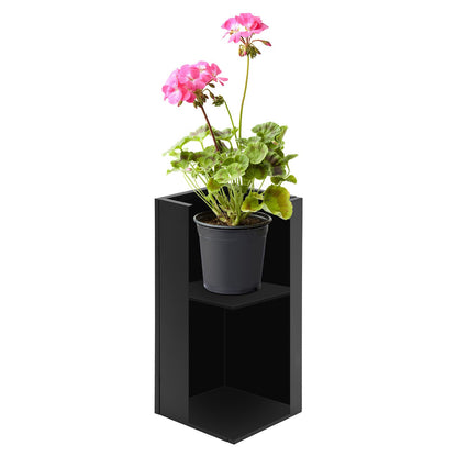 Kathring Tall Metal Planter Box 14” x 14” x 30”, Steel Planter Box with Removable Insert Shelf and Drainage Holes, Rectangular Large Flowerpot for Indoor,Outdoor,Front Porch, Black