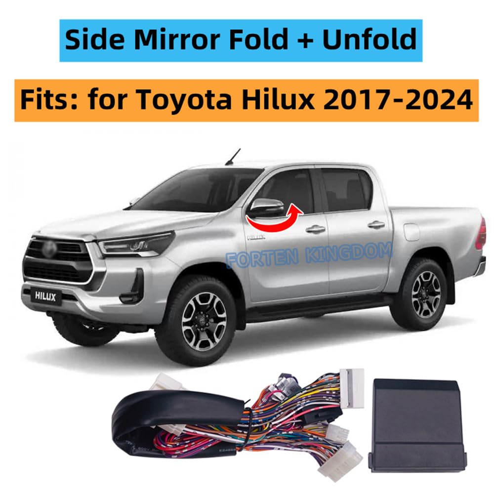 Car Side Rear-View Mirror Auto Folding Function System Module Kit Controller Fits For Hilux 2017-2024 Year Car Mirror Accessories
