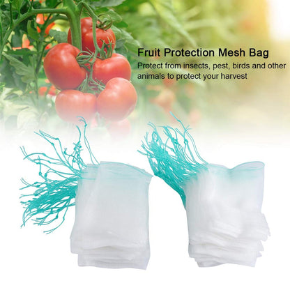 Fruit Bags, 100pcs Mesh Plant Fruit Bags Home Reusable Mesh Produce Bags Drawstring Mesh Bags Against s Birds Barrier Bags for Plant Fruits