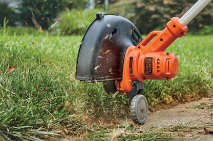 BLACK+DECKER String Trimmer Weed Eater, Corded Electric Weed Wacker, 6.5 AMP Motor, 14-inch Cutting Deck, 2 in 1 Trimmer and Edger, Lightweight and Powerful (BESTE620)