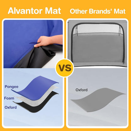 Alvantor® Baby Playpen Pop Up Play Yard 84"x84"x44”Large Kids Play Tent Indoor Outdoor Playhouse Mesh Play Pen, Mosquito Net Playpen Camping Beach Playground for Babies Toddlers Infant, Navy