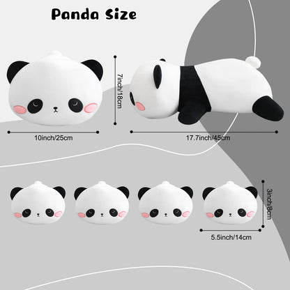 TOYSYM Panda Stuffed Animal Cute Panda Plush Pillow with 4 Baby Plushies in Her Tummy, Soft Cotton Stuffed Animals Toy Gifts for Kids