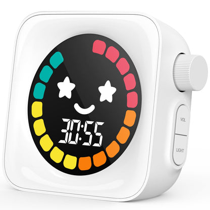 Visual Timer, 99 Minute Digital Kitchen Desk Timer for Office Supplies Home Productivity Management Tool Countdown Count Up, White