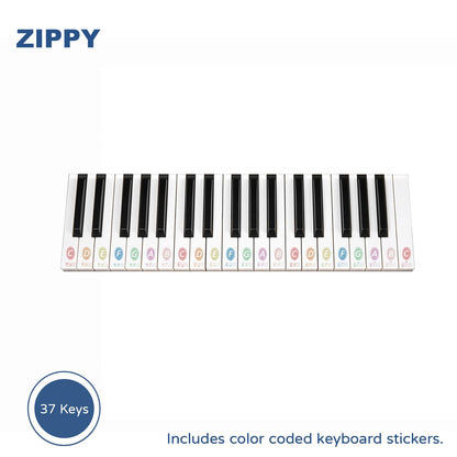 ZIPPY Kids Piano Keyboard, 37 Keys Digital Piano for Kids, Music Educational Instrument Toy, Wood Piano for 3+ Girls and Boys (Black Basic)