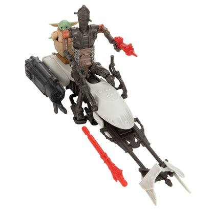 STAR WARS Epic World of Action IG-11 & Grogu Speeder Bike, 4-Inch Scale Action Figures & Vehicle, Toys for Boys & Girls Ages 4+