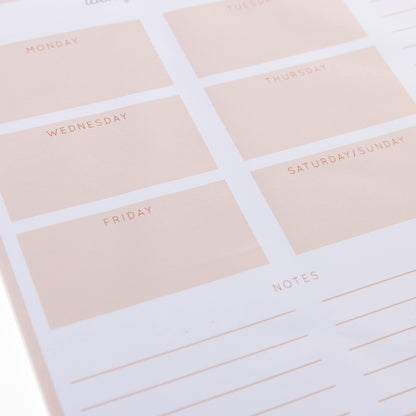 Graphique Weekly To Do Deskpad - Positivity Design - 9.75" x 8", 80 Sheets, Themed Pages - Planner for College Students, Business Appointments, Great Gift
