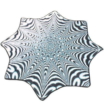Mougee (moo-JEE) Air Flow Star - EON Design Collection - for Beginners&Advanced - Fun&Challenging - Double Stitched Flow Toy - Vibrant Colors&Patterns 28” Diameter - Zebradelic