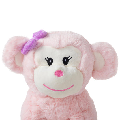 HollyHOME Monkey Stuffed Animal Cute Plush Monkey Toy Birthday for Girls 12 inch Pink