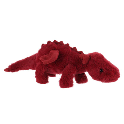 Apricot Lamb Lying Dragon Plush Stuffed Animals for Kids, Soft Cute Plush Toys for Baby Girl and Boy, Large Fluffy Lying Dragon Red