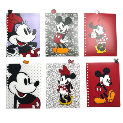 Disney Minnie and Mickey Mouse Journal Notebook, Spiral Bound, 144 Lined Pages, 8 x 7 inches, Red