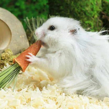GANAZONO Rabbit Chew Carrots Small Animals Teething Sticks Hamster Chewing Toys Natural Dental Care Chew Pet Toys 2.55X0.59X0.59 Inches 18 Pack